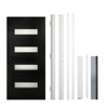MATEERTY New Design Fiberglass Composite Door Right Hand Inswing Entrance Door Black Exterior Front Entry Doors with 4-9/16 Frame - 2 of 4