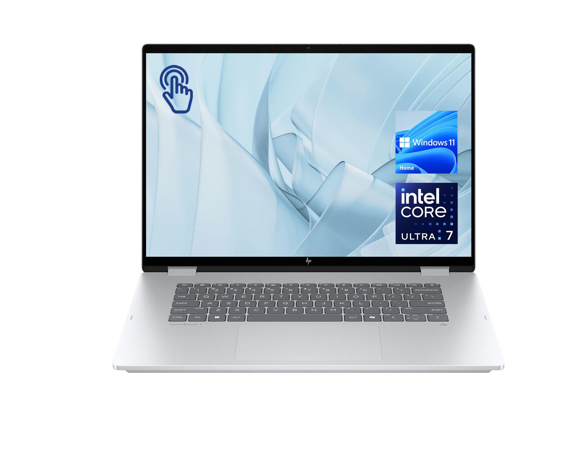 HP OmniBook 7 16t-au000 16" FHD+ Touch 2-in-1, Core Ultra 7 258V, Arc 140V, 32GB, 1TB SSD, Wi-Fi 7, Win11 Home, Silver