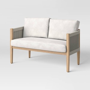 Pasadena Patio Loveseat Gray - Threshold™ designed with Studio McGee - 1 of 4