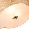 C Cattleya 2-Light Farmhouse Rattan Ceiling Flush Mount with Glass Bottom(E26) - image 4 of 4