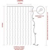 ProductWorks Indoor/Outdoor LED String Light Curtain with 8-Function Controller, 300 LED-Faceted Berry Lights on Clear Wire, Clear 6.5ft x 10ft - 3 of 4