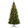 HOMCOM 7.5 FT Tall Pre-lit Pine Artificial Christmas Tree with Realistic Branches, 450 Warm White LED Lights and 1146 Tips - 4 of 4