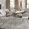 Emma and Oliver 2.85-Foot Square Granite White Plastic Folding Table - Event Folding Table - 2 of 4