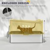 Kumasinova Cat Litter Box with Scoop & Pad,Odor-Resistant Stainless Steel Cat Litter Box for Big Cats,Non-Slip Design,23.6" x 15.7" x 11.8" - 3 of 4