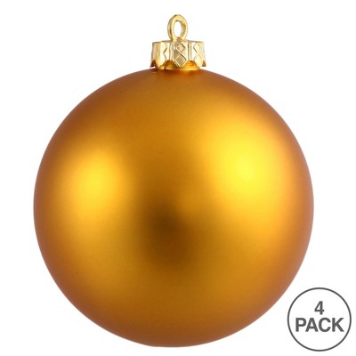 Antique Gold Matte Shatterproof Plastic Ball Ornament Set