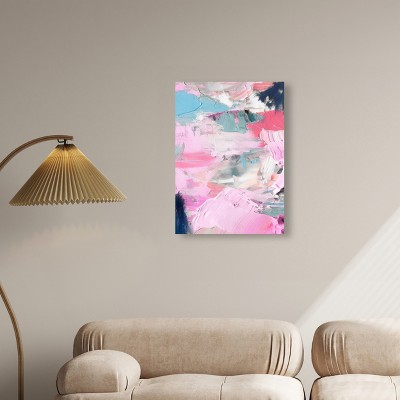 Colorful Abstract Gallery Wrapped Canvas Wall Art, 20" x 30"