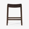 HomeRoots 26" Brown Faux Leather and Solid Wood Backless Counter Height Bar Chair - 4 of 4