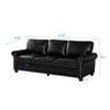 TiramisuBest Modern Black PU Leather Loveseat Sofa, Compact Faux Leather Couch for Apartments & Homes - 4 of 4