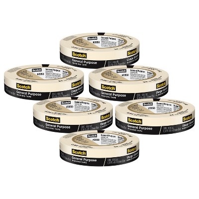 Scotch® General Purpose Masking Tape, 0.94 In X 60.1 Yd (24mm X 55m), 6  Rolls : Target