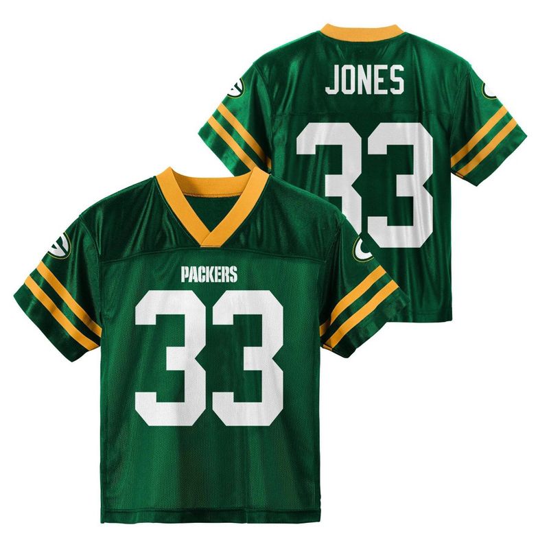 NFL Green Bay Packers Toddler Boys' Short Sleeve Jones Jersey, 1 of 4