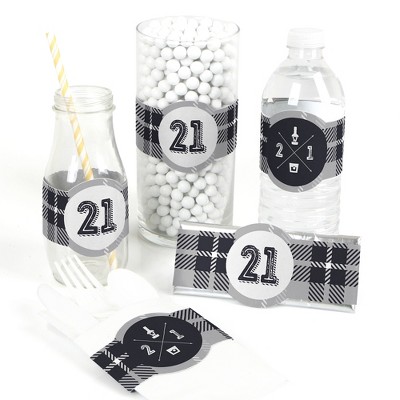 Big Dot of Happiness Finally 21 - 21st Birthday - DIY Party Supplies - Birthday Party DIY Wrapper Favors & Decorations - Set of 15