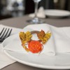 Unique Bargains Napkin Rings Simulated Pumpkin Wood Orange 1 Pc - 3 of 3