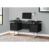 Monarch Specialties Computer Desk Home Office Laptop Left Right Set-Up Storage Drawers 60InchL Work Metal Laminate Black Grey Contemporary Modern - 2 of 4