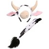 HalloweenCostumes.com One Size Fits Most   Cow Ears and Tail Set, Black/White/Pink - 4 of 4