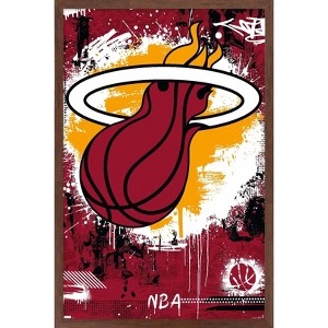 Trends International NBA Miami Heat - Maximalist Logo 23 Framed Wall Poster Prints - 1 of 4