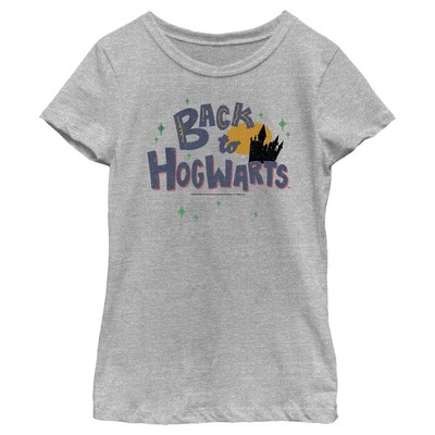 Girl's Harry Potter Back To Hogwarts T-shirt - Athletic Heather - Small ...