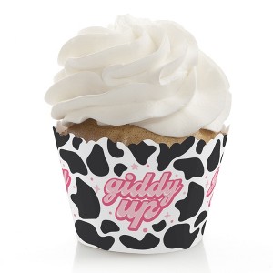Big Dot of Happiness Rodeo Cowgirl - Pink Western Party Decorations - Party Cupcake Wrappers - Set of 12 - 1 of 4