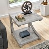 NicBex Modern Unique-Shaped Coffee Table with Storage,Solid Wood Side Table,Center Table for Livng Room,Kitchen - 3 of 4