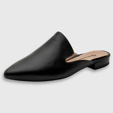 backless dress shoes for women Alpine Swiss Diane Womens Leather Mules Pointed Toe Slip On Flats Loafers Comfort Dressy Business Casual Work Black Leather women's us Available in beige patent tie straps Me 🤝 b00b tape Size:EU 50