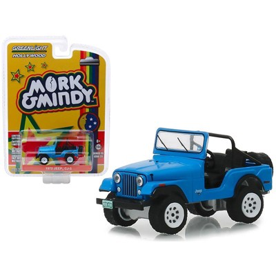 1972 Jeep CJ-5 Blue "Mork & Mindy" (1978-1982) TV Series "Hollywood Series" Release 23 1/64 Diecast Model by Greenlight