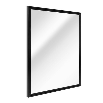 26.5" x 32.5" Studio Float Wall Mirror Black - Head West