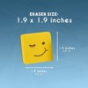 Juvale 24 Pack Magnetic Mini Dry Erase Erasers for Classroom Whiteboard, School Supplies, Smiley Face, 4 Colors, 2 x 0.7 In - 4 of 4