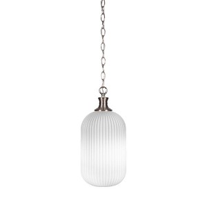 Toltec Lighting Carina 1 - Light Pendant in  Brushed Nickel with 8.25" Opal Frosted Shade - 1 of 1
