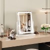 Vanity Mirror with Lights, 18"x13" Lighted Smart Touch Control 360° Rotation Detachable - 4 of 4