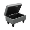 AndMakers 28.5 in. W Faux Leather Rectangle Ottoman with Storage - 4 of 4