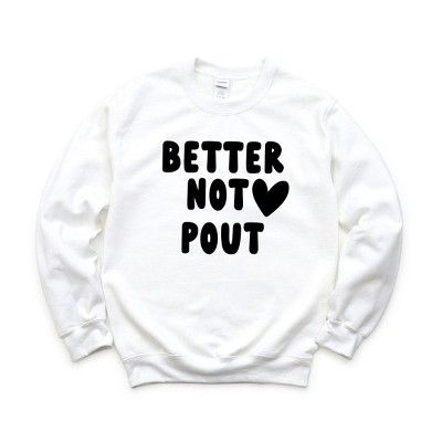 Simply Sage Market Women's Graphic Sweatshirt Better Not Pout Bold Heart