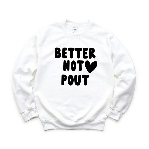 Simply Sage Market Women's Graphic Sweatshirt Better Not Pout Bold Heart - 1 of 3