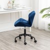 CAVINAS Eldon Diamond Tufted Adjustable Swivel Office Chair, Velvet Swivel Office Chair, Home Office Desk Chairs, Adjustable Swivel Task Chair - 3 of 4