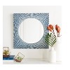 Livabliss Avondale 24"H x 24"W x 1"D Global Blue/Ivory Decorative Wall Mirrors - 2 of 4