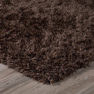 Chocolate Brown 5' x 7' Shag Tufted Area Rug