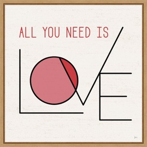 Amanti Art Love Letters I by Jess Aiken Canvas Wall Art Print Framed 22 x 22-in. - 1 of 4