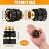Infurnic Hose Nozzles and Wands 3/4 Inch Garden Hose Fitting Quick Connector Male and Female Set, Aluminum Quick Connect Hose Fittings 4 Sets - 2 of 4