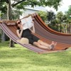 Tangkula Patio Hammock Foldable Portable Swing Chair Bed Detachable Pillow Blue & Green - 4 of 4
