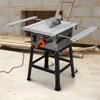 10 In 15A Multifunctional Saw, 5000RPM Portable Jobside Table Saw, 90° Cross Cut and 0-45° Bevel Cut Saw with Adjustable Blade Height - 2 of 4