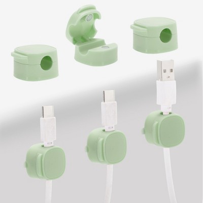 Unique Bargains Magnetic Adhesive Durable Cable Holder Clip for Office Desk Phone Wire 6 Pcs