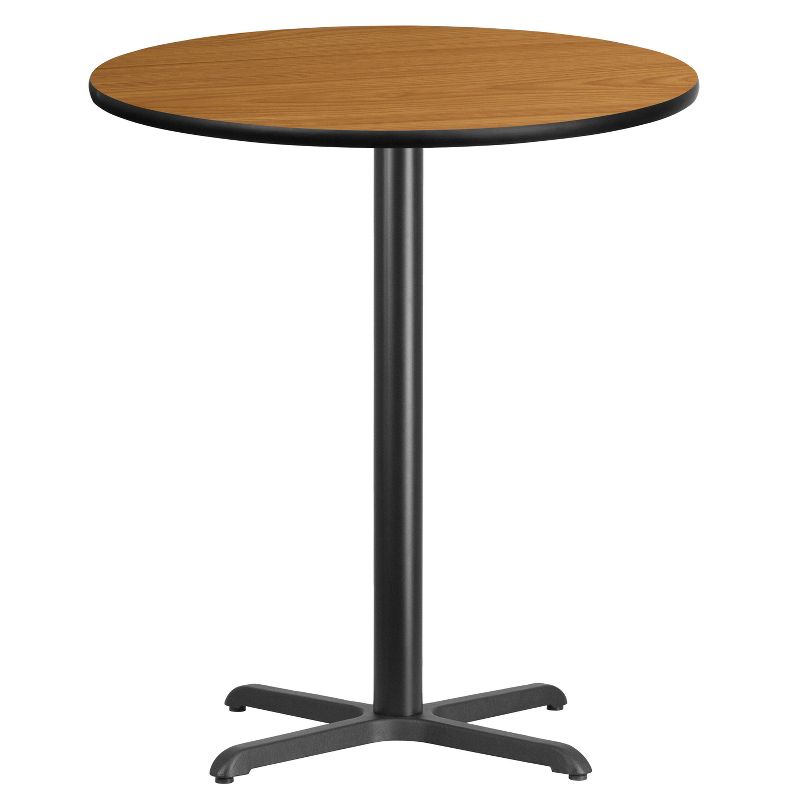 Flash Furniture 36'' Round Laminate Table Top with 30'' x 30'' Bar Height Table Base, 1 of 3