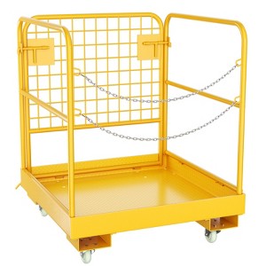 Forklift Safety Cage Forklift Man Basket 36'' x 36'' Foldable Forklift Work Platfor - 1 of 4