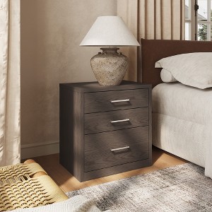 Famapy Nightstand with 3 Drawers,Bottom Hidden Compartment & Dual-Drawer Slides,As Side Table,Coffee Table for Bedroom,Living Room/Office - 1 of 4