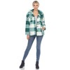 Women's Plaid Shacket -White Mark - 4 of 4