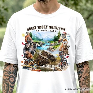 Unique Great Smoky Mountains Handcrafted Nature T-Shirt, Tennessee and North Carolina National Park Tee | OrnamentallyYou - 1 of 4