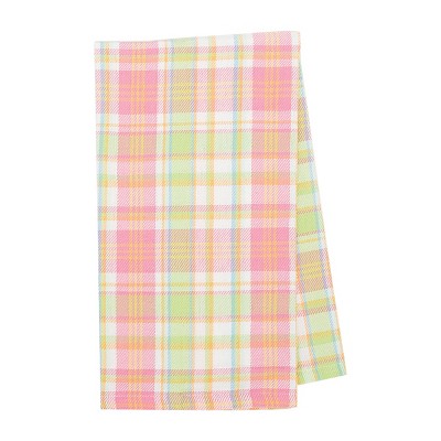 C&F Home Palm Plaid Woven Plaid Woven Cotton Easter Kitchen Towel