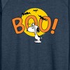 Women's - Peanuts - Boo Snoopy Lightweight French Terry Wide Neck Long Sleeve Shirt - 2 of 4