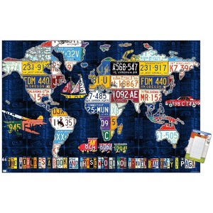Trends International David Bowman - License Plate Map Unframed Wall Poster Prints - 1 of 4