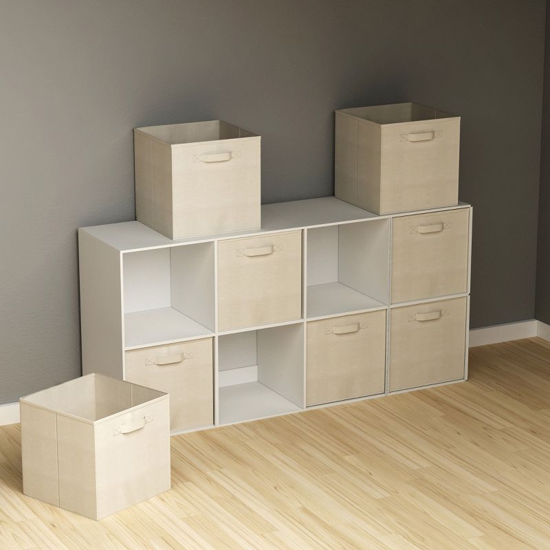 Hastings Home Set of Storage Cubes - Beige, 8 Pieces, 5 of 8