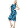 LA LEELA Women's Sarong Wrap Swimwear Cover up Wraps One Size Cyan Tie Dye - 4 of 4