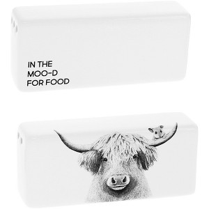 Pavilion Gift Company - Moo-d For Food - Salt & Pepper Shaker Set - Salt and Pepper Shakers - 1 of 4